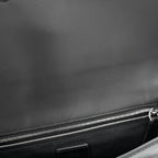 Fendi Shoulder Bag Flat Bucket Pochette Leather Black — view 9