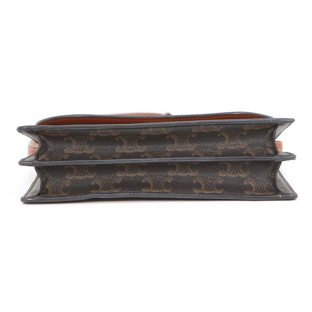 Celine Shoulder Wallet Triomphe Flap Leather — view 3