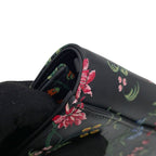 Dior Dio le Chain Wallet Caro Flower Print Leather Obqj Black Shoulder — view 8
