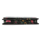 Dior Dio le Chain Wallet Caro Flower Print Leather Obqj Black Shoulder — view 3