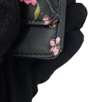 Dior Dio le Chain Wallet Caro Flower Print Leather Obqj Black Shoulder — view 7