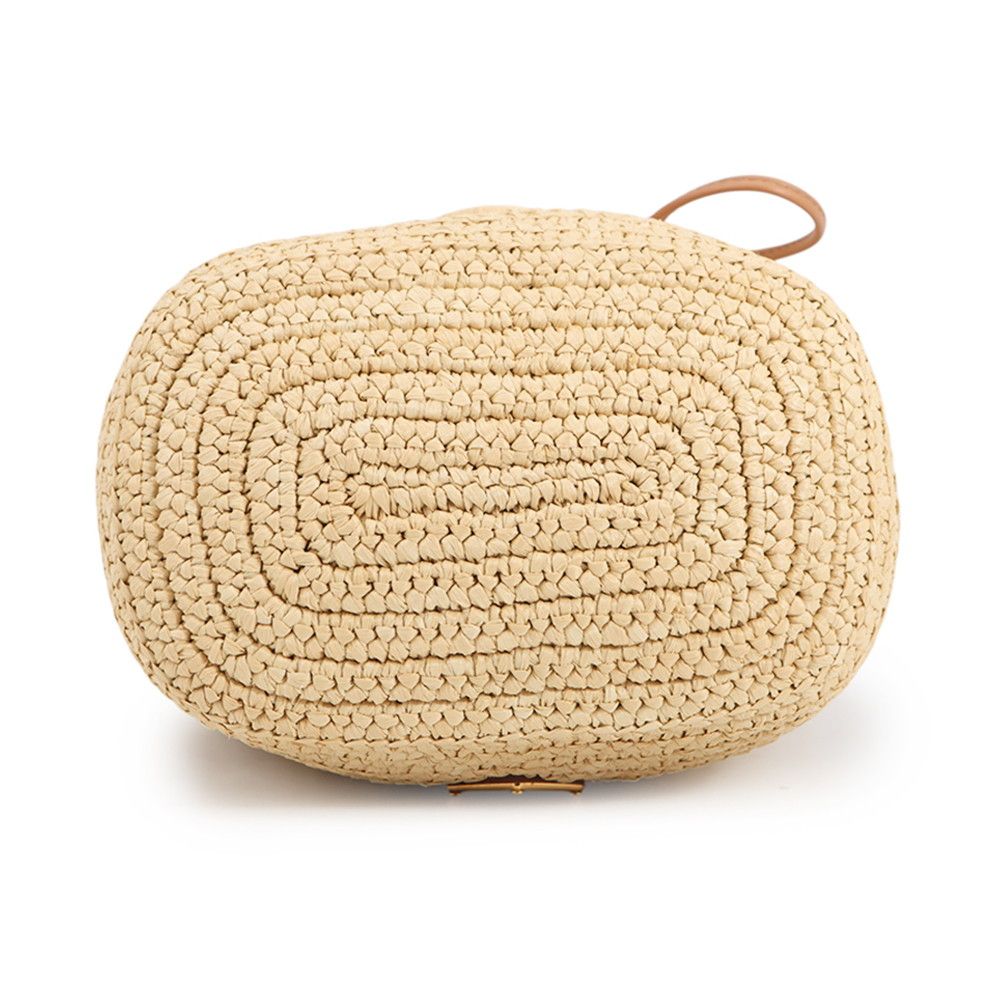 Prada Bucket Bag Logo Raffia Leather 3way — view 3