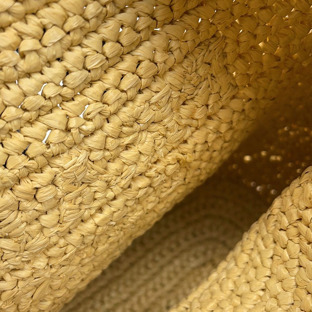 Prada Bucket Bag Logo Raffia Leather 3way — view 9