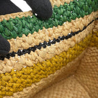 Loewe Tote Font Small Raffia Leather 2-Way Shoulder Bag Basket — view 9