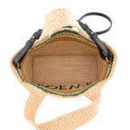 Loewe Tote Font Small Raffia Leather 2-Way Shoulder Bag Basket — view 6