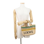 Loewe Tote Font Small Raffia Leather 2-Way Shoulder Bag Basket — view 4