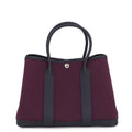 Hermes Tote Garden Party TPM Cassis Blue Nui Silver Toile Office Negonda