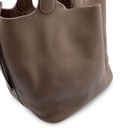 Hermes Handbag Picotin Lock GM Etoupe Silver Taurillon Clemence — view 7