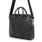 Gucci Shoulder Bag Briefcase GG Guccissima Leather Business 2-Way Black — view 2