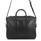 Gucci Shoulder Bag Briefcase GG Guccissima Leather Business 2-Way Black