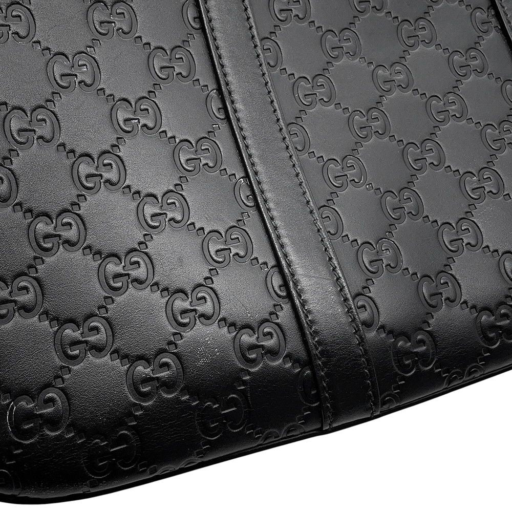 Gucci Shoulder Bag Briefcase GG Guccissima Leather Business 2-Way Black — view 7