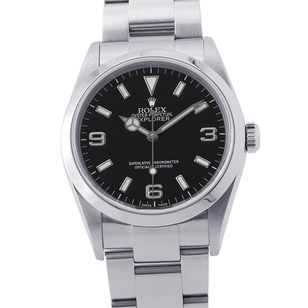 Rolex P Number Watch Black Dial