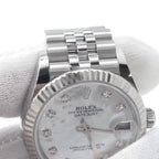 Rolex Datejust 31 SS 18k White Gold Diamond Watch Mother of Pearl Dial — view 4