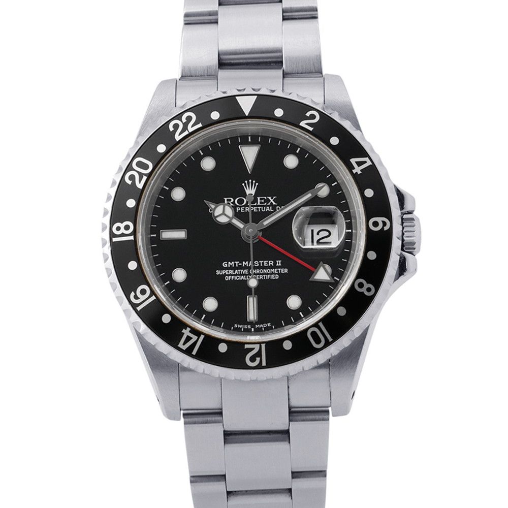 Rolex GMT Master 2 Date No Watch Black Dial