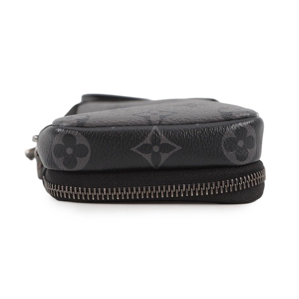 Louis Vuitton Shoulder Bag Monogram Eclipse Reverse Double Phone Pouch Black — view 4