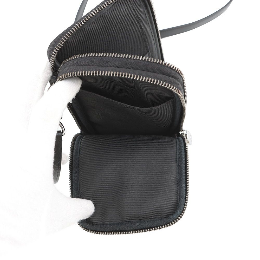 Louis Vuitton Shoulder Bag Monogram Eclipse Reverse Double Phone Pouch Black — view 7