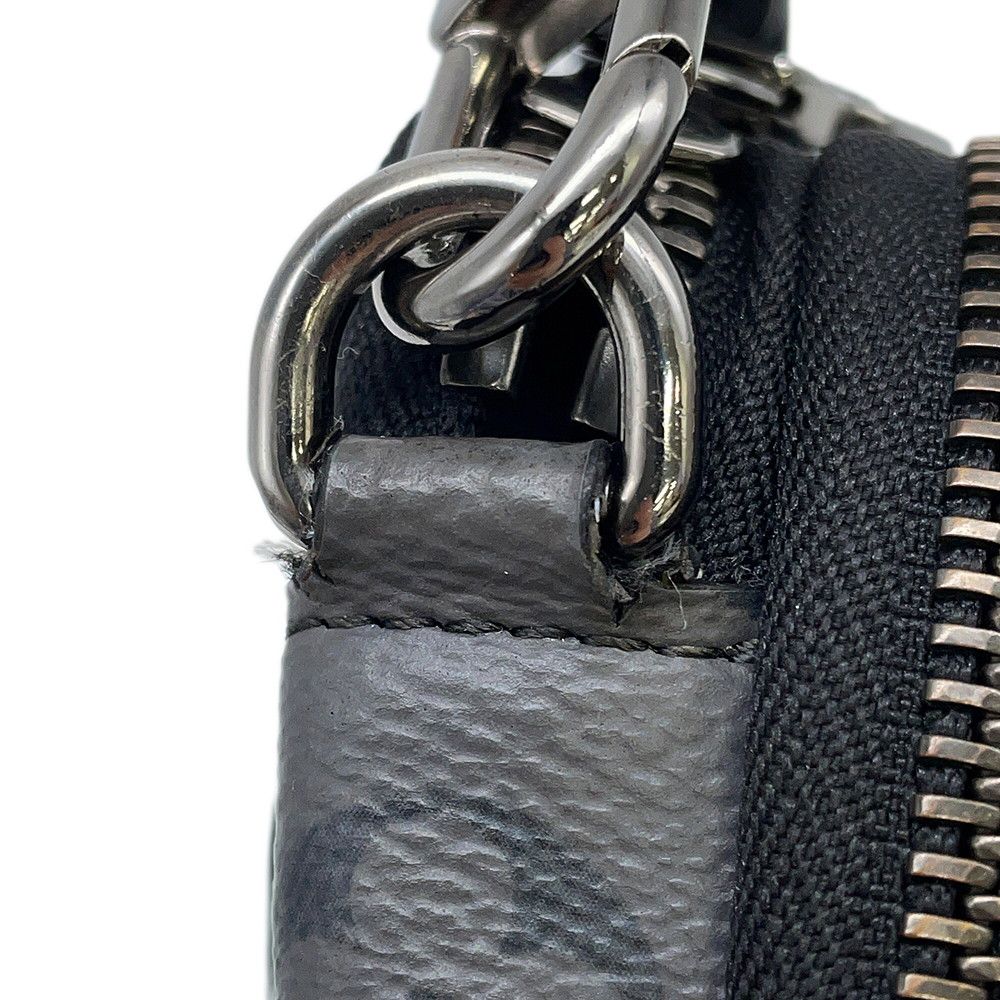 Louis Vuitton Shoulder Bag Monogram Eclipse Reverse Double Phone Pouch Black — view 8