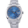 Rolex Datejust 41 Roulette Watch Azuro Blue Dial