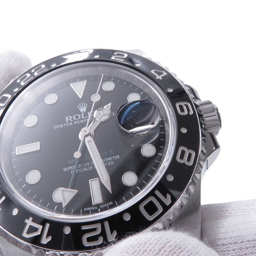 Rolex GMT Master 2 Date Roulette Watch Black Dial — view 5