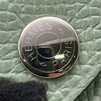 Hermes Coin Case Calvi Duo Vert Silver Epsom — view 8