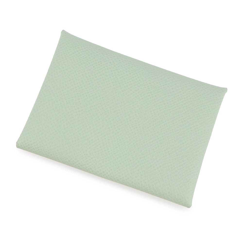 Hermes Coin Case Calvi Duo Vert Silver Epsom