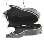 Chanel Chain Shoulder Bag Quilted CC Logo Lambskin Black — view 6