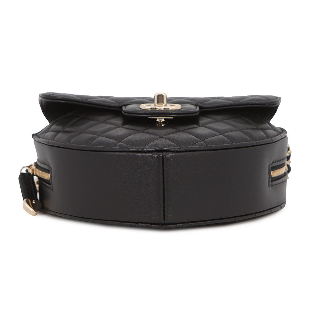 Chanel Chain Shoulder Bag Quilted CC Logo Lambskin Black — view 3
