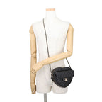 Chanel Chain Shoulder Bag Quilted CC Logo Lambskin Black — view 4