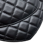 Chanel Chain Shoulder Bag Quilted CC Logo Lambskin Black — view 9