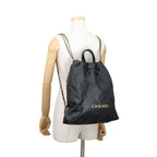 Chanel Backpack 22 Large Shiny Calf Leather Black — view 4
