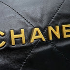 Chanel Backpack 22 Large Shiny Calf Leather Black — view 8