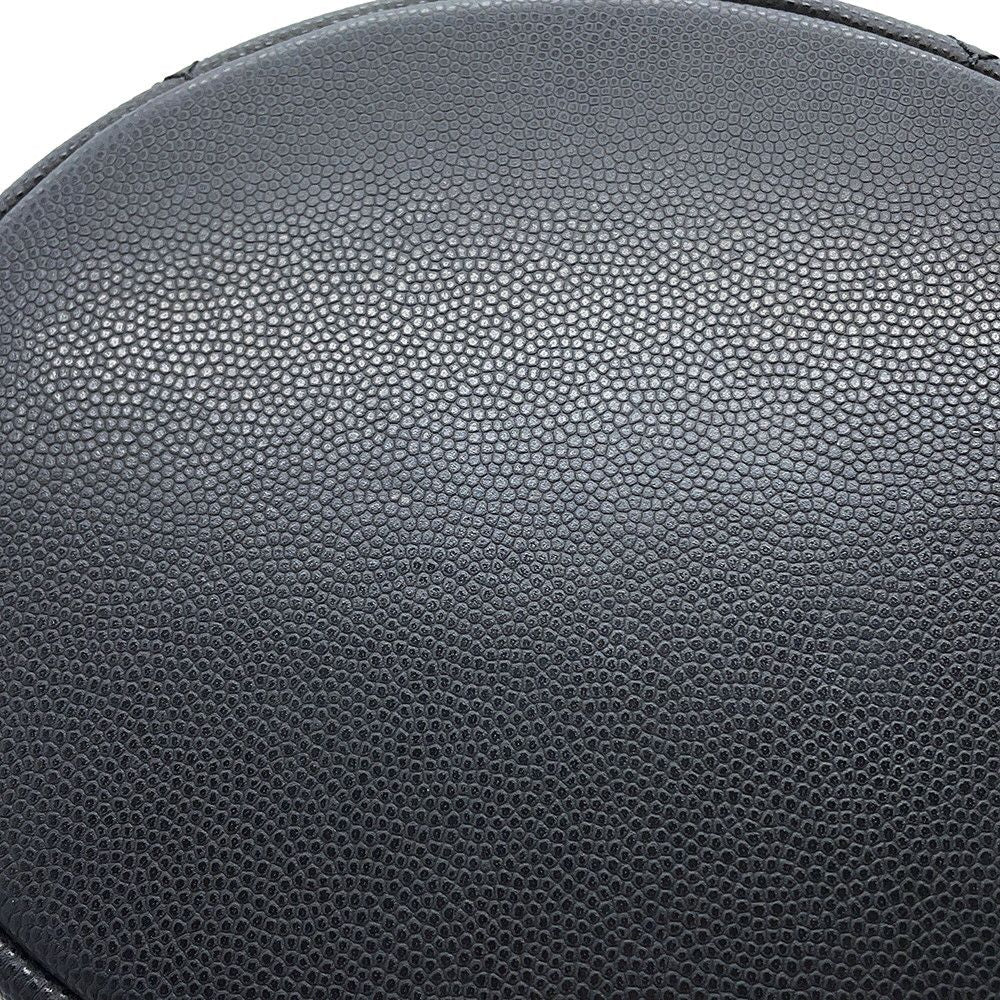 Chanel Chain Shoulder Bag CC Logo Quilted Drawstring Caviar Leather Black — view 9