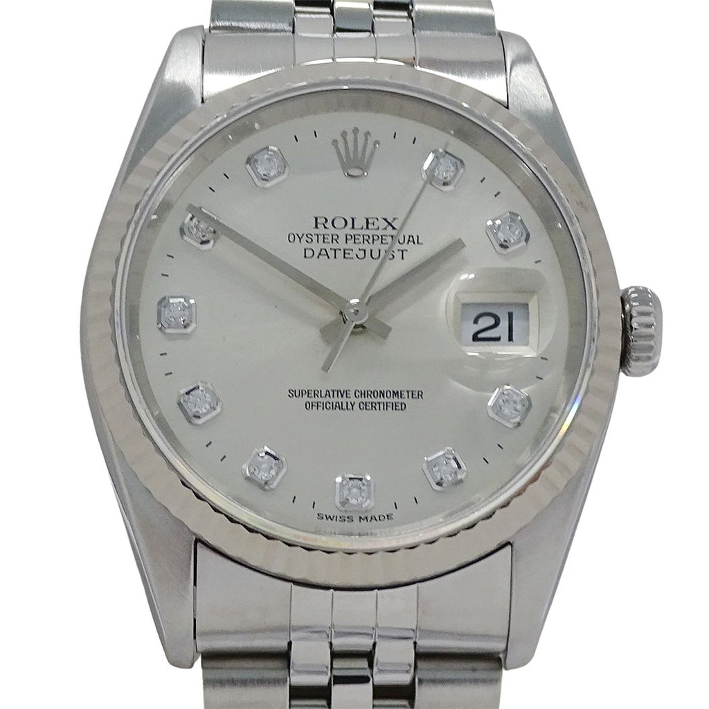 Rolex Datejust Watch Diamond Automatic Winding at Stainless Steel White Gold WG — view 2