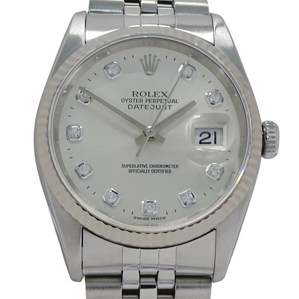 Rolex Datejust Watch Diamond Automatic Winding at Stainless Steel White Gold WG — view 2