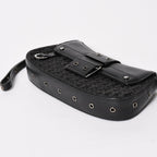 Dior Street Chic Trotter Handbag Black Cotton Canvas Silver — view 6