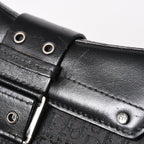 Dior Street Chic Trotter Handbag Black Cotton Canvas Silver — view 5