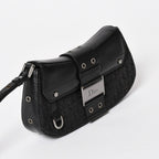 Dior Street Chic Trotter Handbag Black Cotton Canvas Silver — view 3