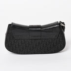 Dior Street Chic Trotter Handbag Black Cotton Canvas Silver — view 2