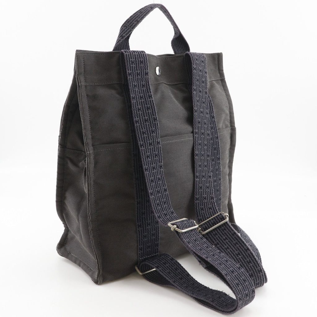 Hermes Sac a Dos PM Her Line Nylon Canvas Gray Backpack — view 3