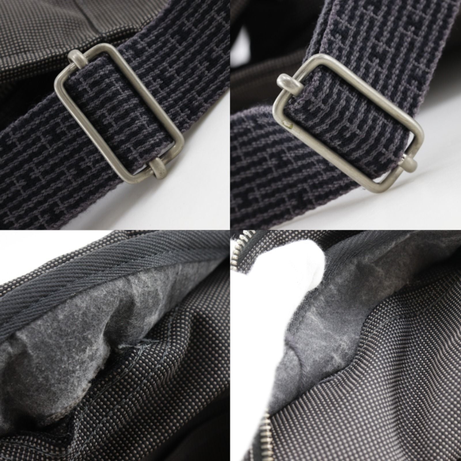 Hermes Sac a Dos PM Her Line Nylon Canvas Gray Backpack — view 8