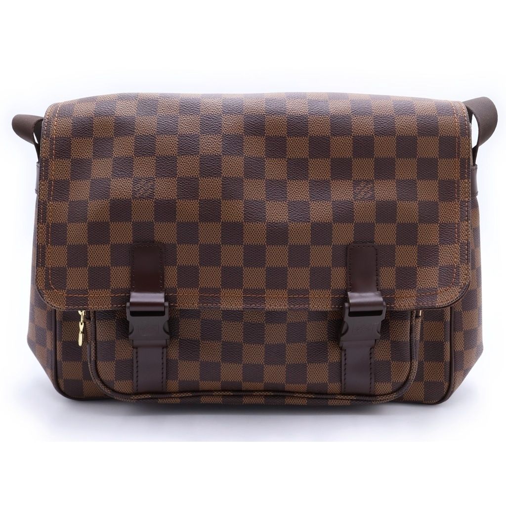 Louis Vuitton Messenger Melville Damier Leather Shoulder Bag Brown