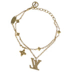 Louis Vuitton Bracelet LV Logo Charm Gold — view 2