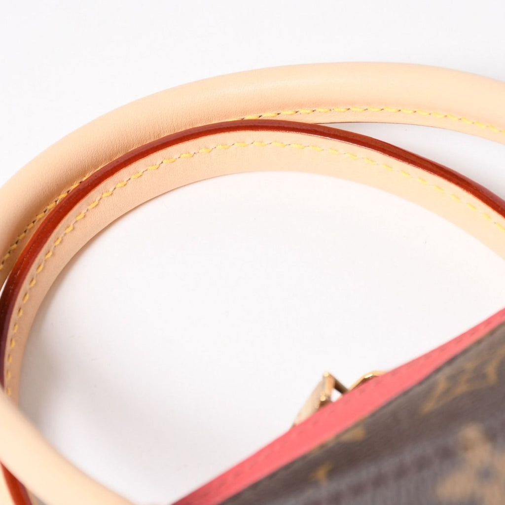 Louis Vuitton Pallas Monogram Canvas Vachetta Leather Shoulder Bag Brown Pink — view 7