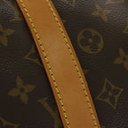 Louis Vuitton Monogram Keepall 55 Boston Bag Brown Leather — view 6