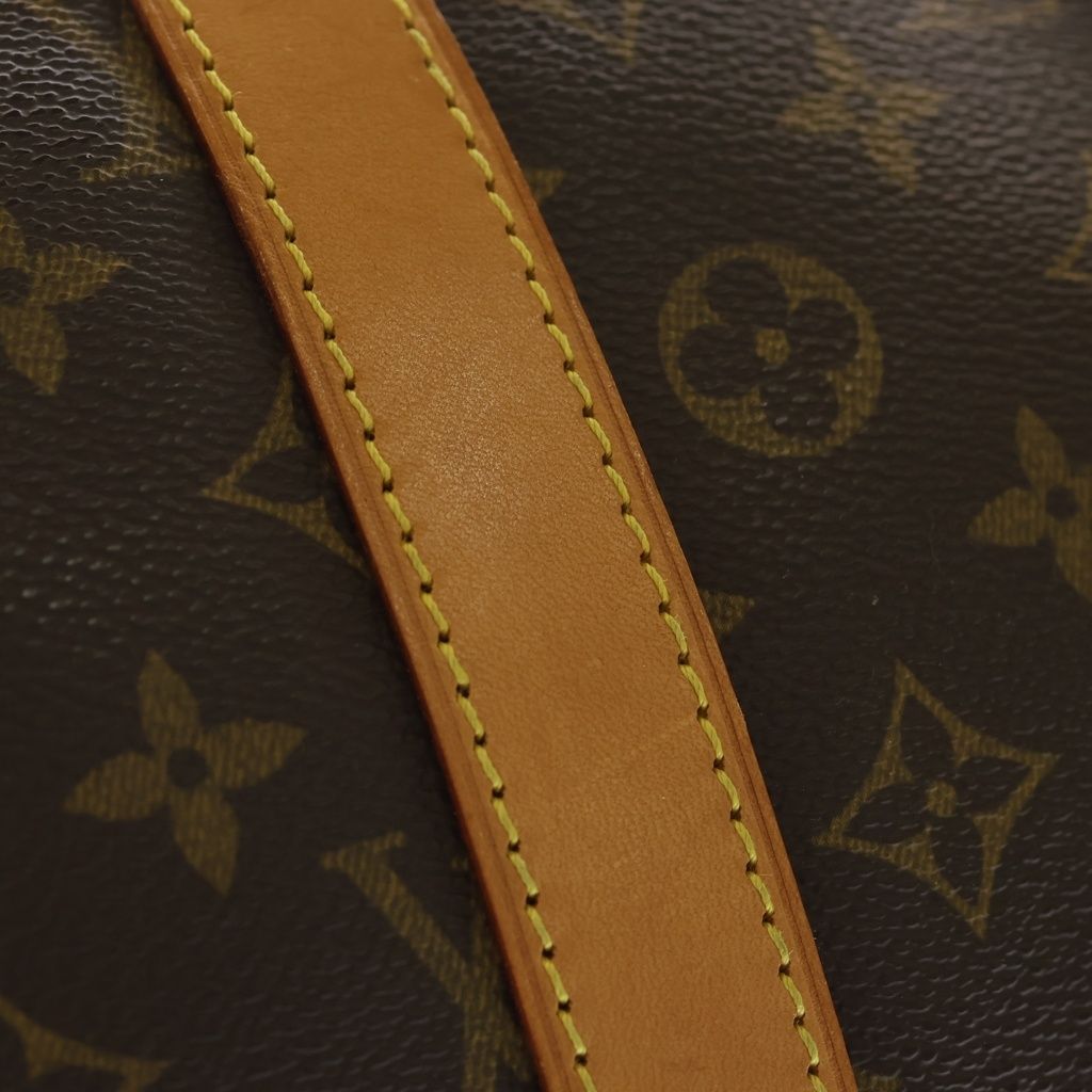 Louis Vuitton Monogram Keepall 55 Boston Bag Brown Leather — view 6