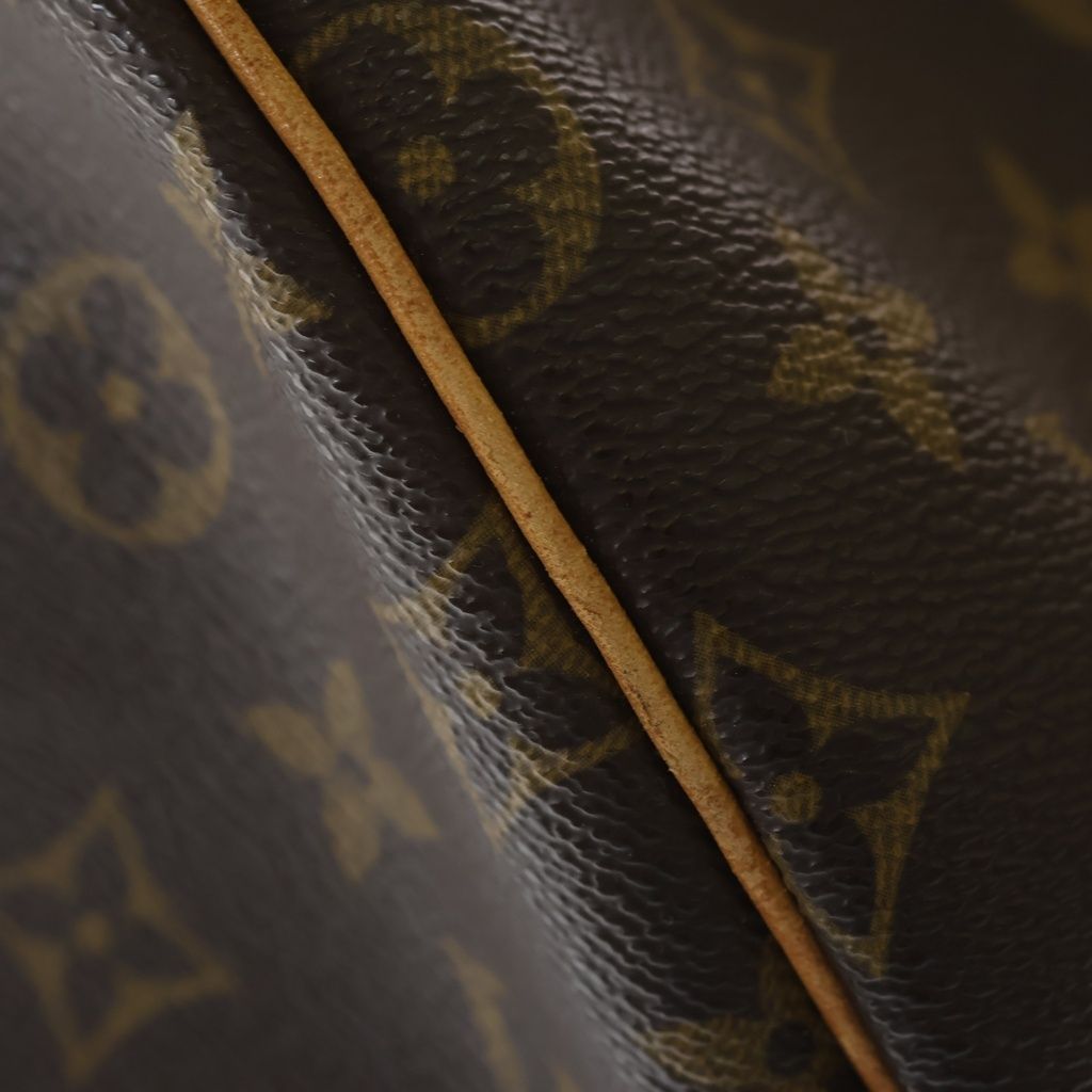 Louis Vuitton Monogram Keepall 55 Boston Bag Brown Leather — view 8