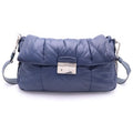 Prada Nappa Bomber Shoulder Bag Blue Nylon Leather