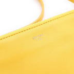 Celine Trio Small Leather Shoulder Bag Pouch Pochette Yellow — view 6
