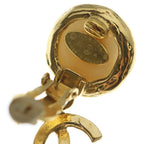 Chanel CC Logo Faux Pearl Earrings Gold — view 5