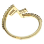 Fendi Logo Rhinestone Ring Gold — view 6